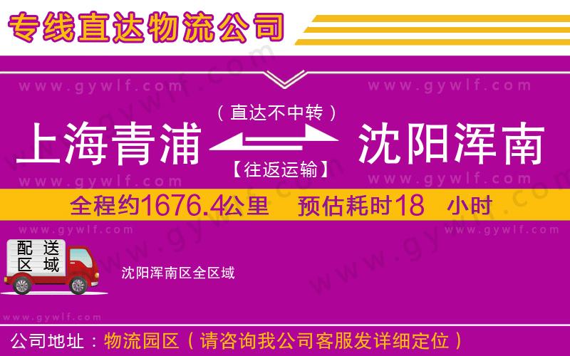 上海青浦區(qū)到沈陽(yáng)渾南區(qū)物流公司
