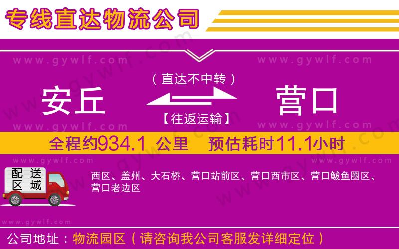 安丘到營(yíng)口物流公司