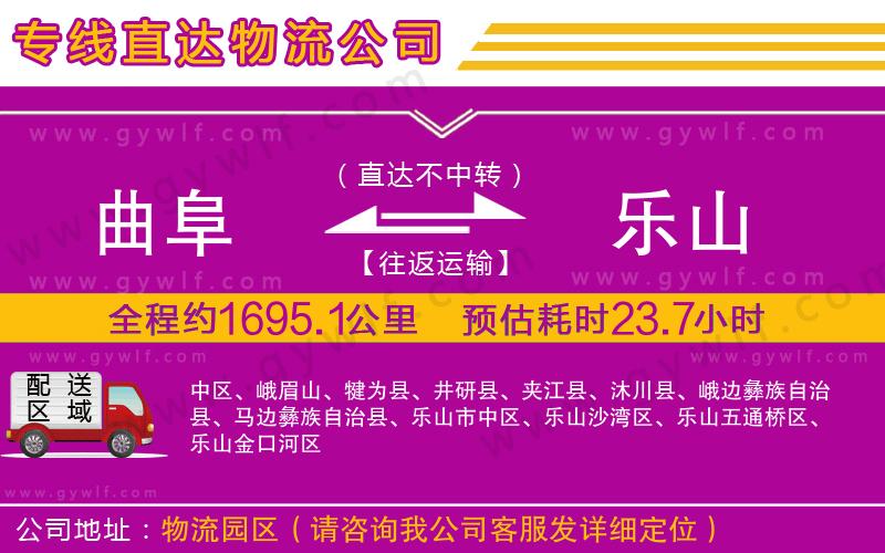 曲阜到樂山物流公司