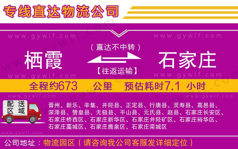 棲霞到石家莊物流公司