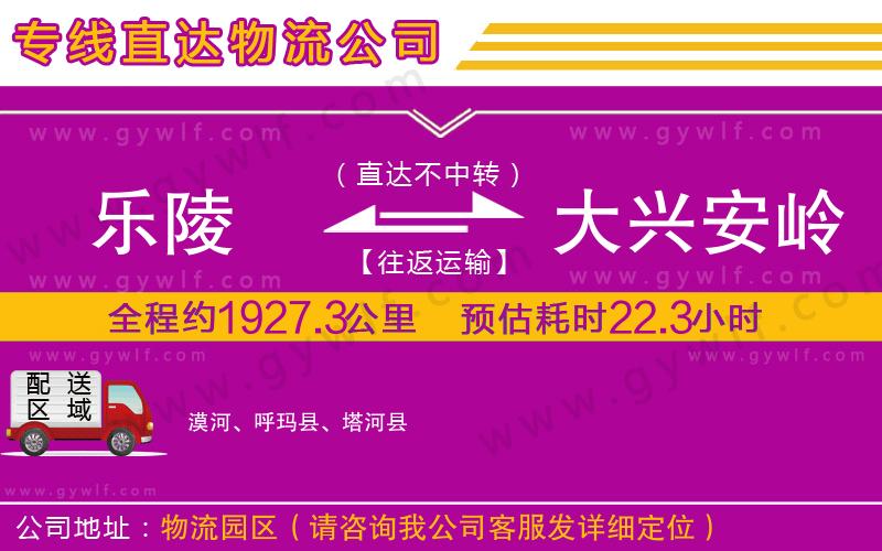 樂(lè)陵到大興安嶺地區(qū)物流公司