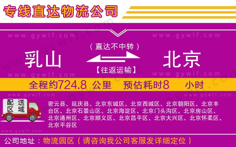 乳山到北京物流公司