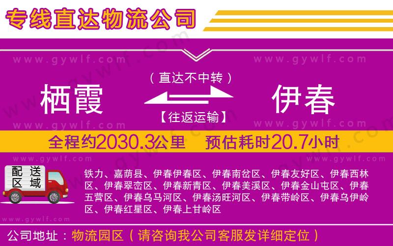 棲霞到伊春物流公司