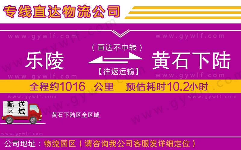 樂陵到黃石下陸區(qū)物流公司